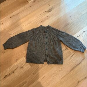 Madewell Hardwood cablekit mockneck cardigan XS